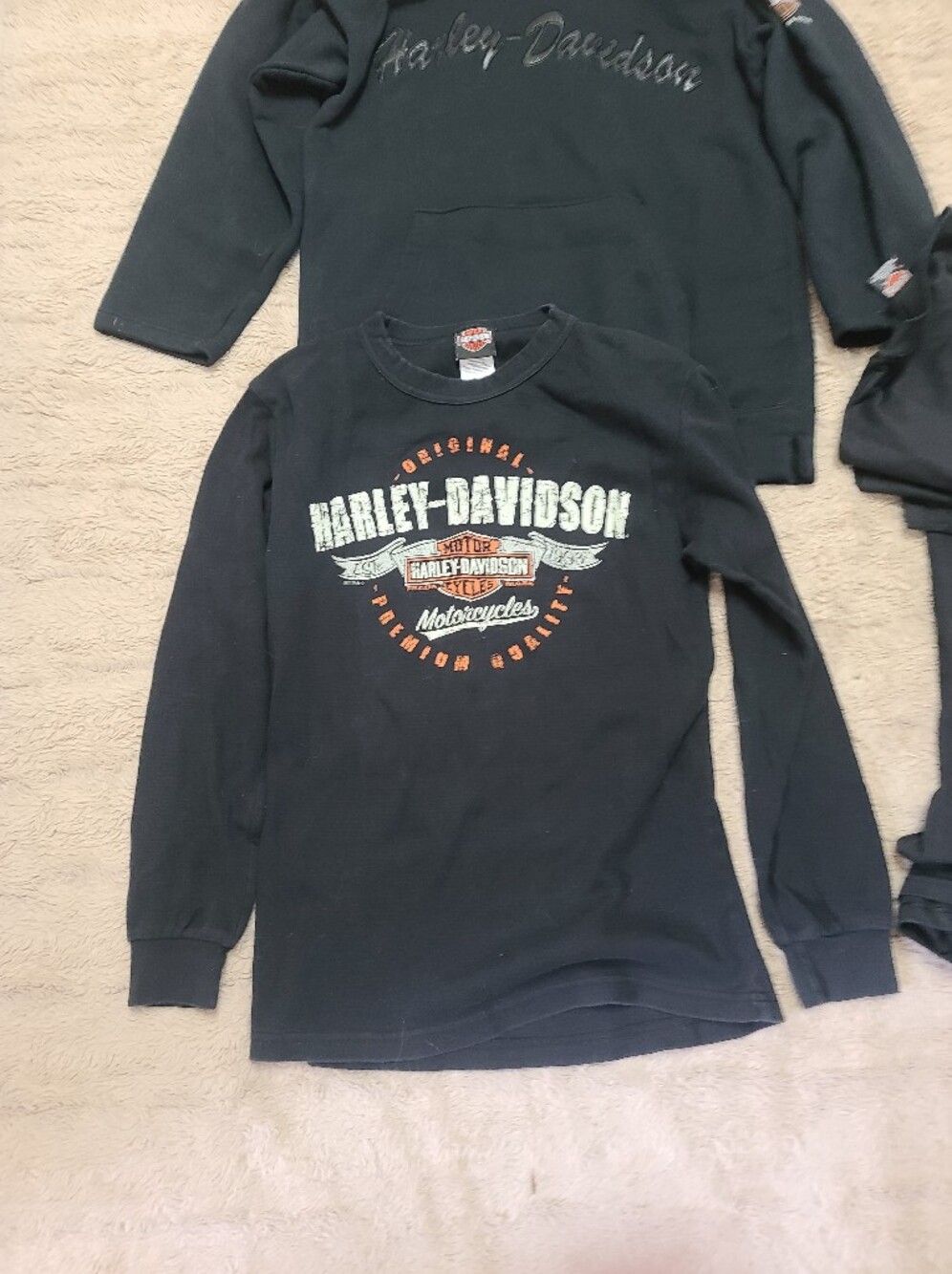 Lot Of Harley-Davidson Black Graphic Hoodies & Tees Bundle Size Medium - Picture 2 of 16